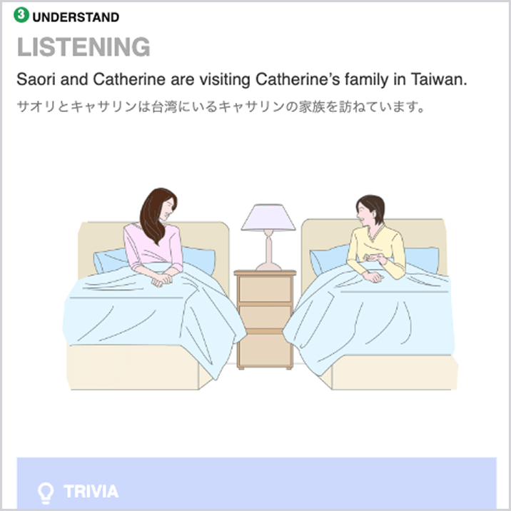 Comprehension学習ステップの例