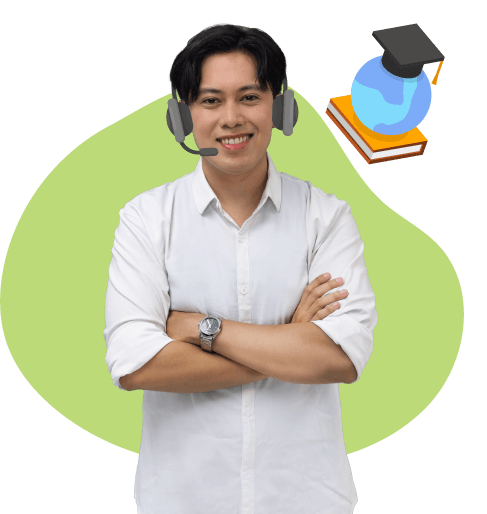 Man wearing headphones standing